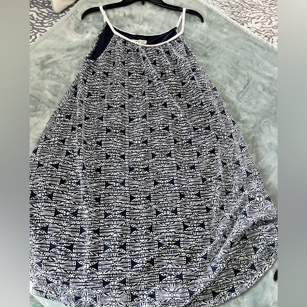 Blue & White design with rope straps & neckline